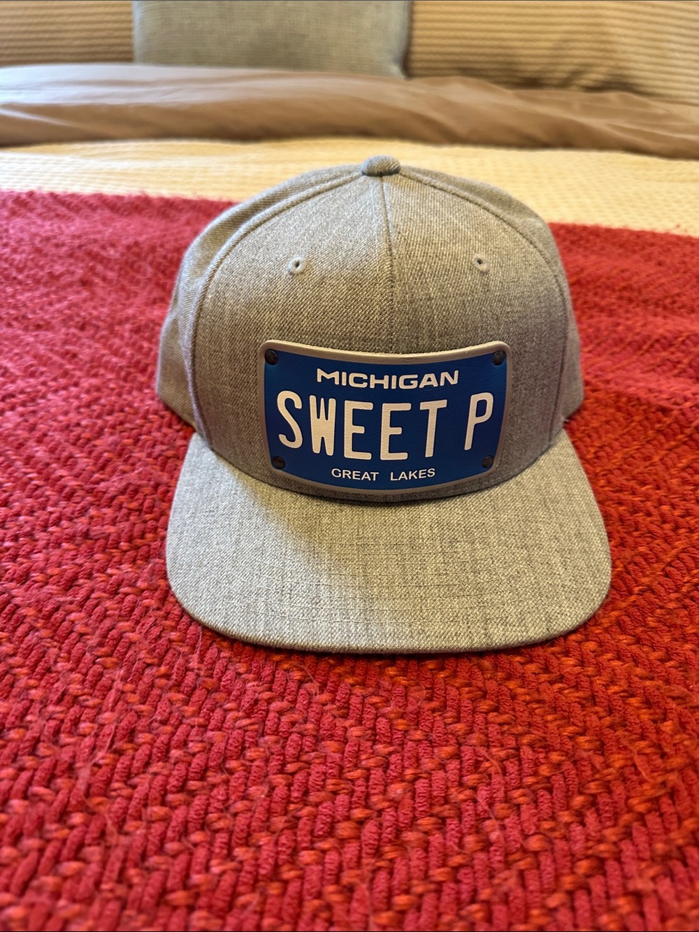 Michigan SWEET P Grey Snapback Hat
